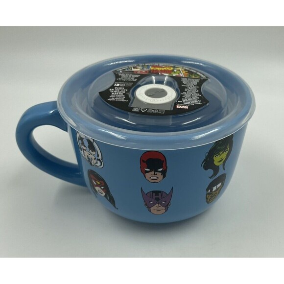MARVEL COMICS AVENGERs 24oz Coffee / Soup Mug with High Quality Pressure Lid N01 - Picture 3 of 9